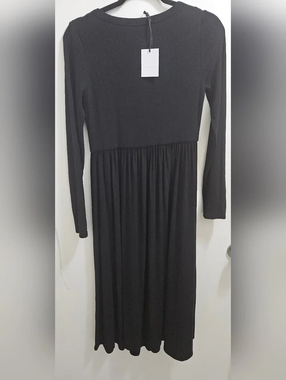 Hatch Black Ribbed Dress NWT